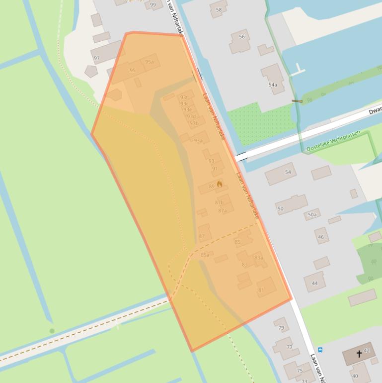 Kaart van postcodegebied 3612BN.