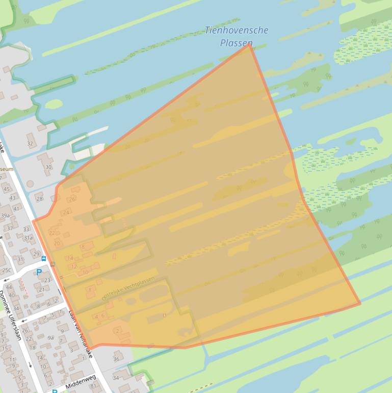 Kaart van postcodegebied 3612BS.
