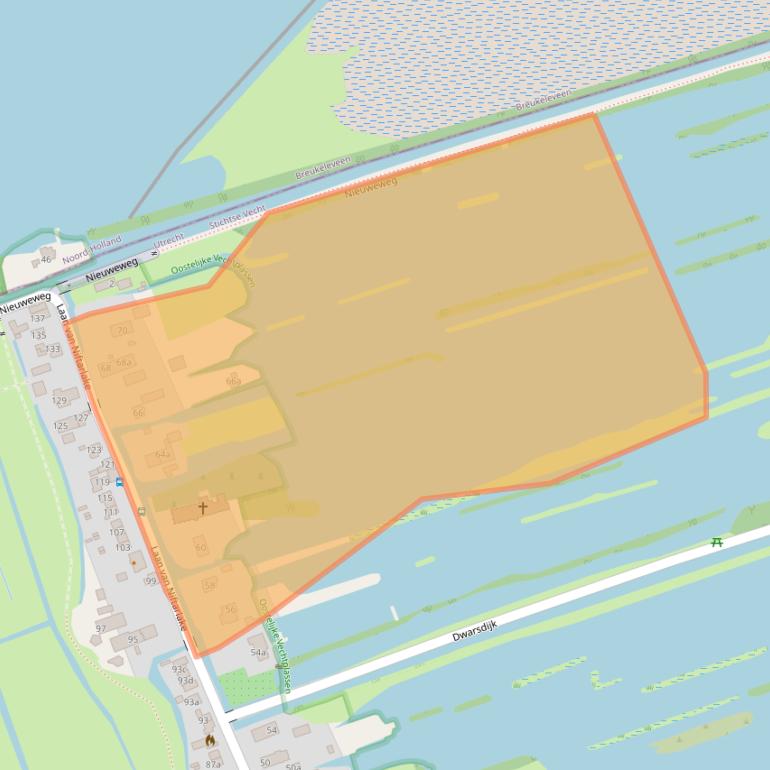 Kaart van postcodegebied 3612BV.