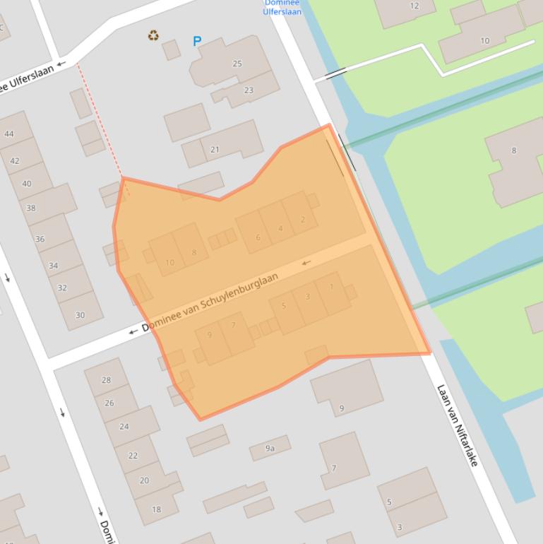 Kaart van postcodegebied 3612BW.