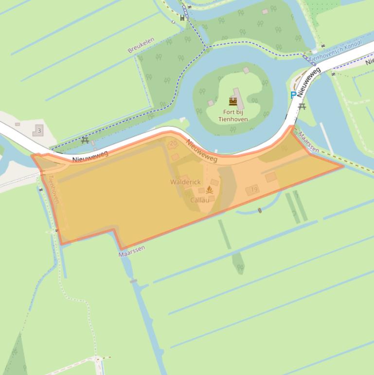 Kaart van postcodegebied 3612NB.