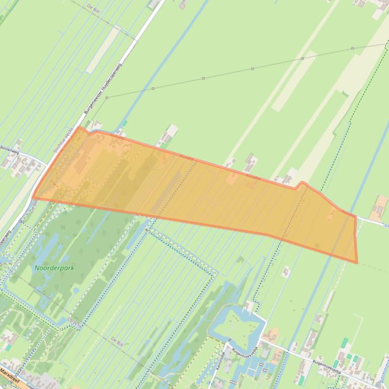 Kaart van postcodegebied 3615AB.