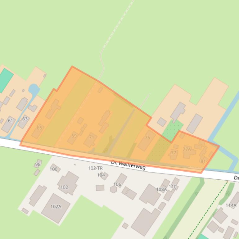 Kaart van postcodegebied 3615AM.