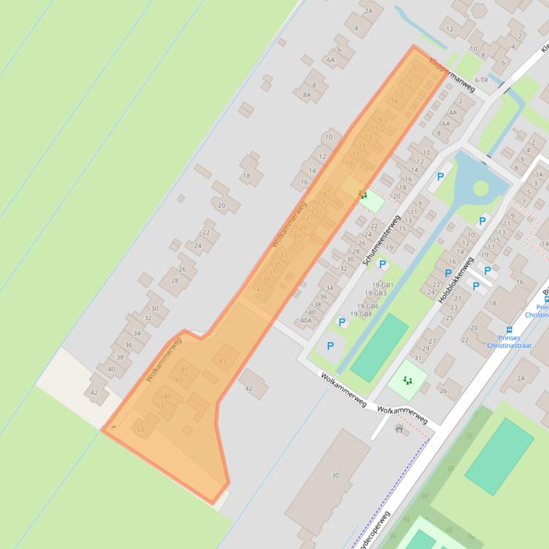 Kaart van postcodegebied 3615CE.