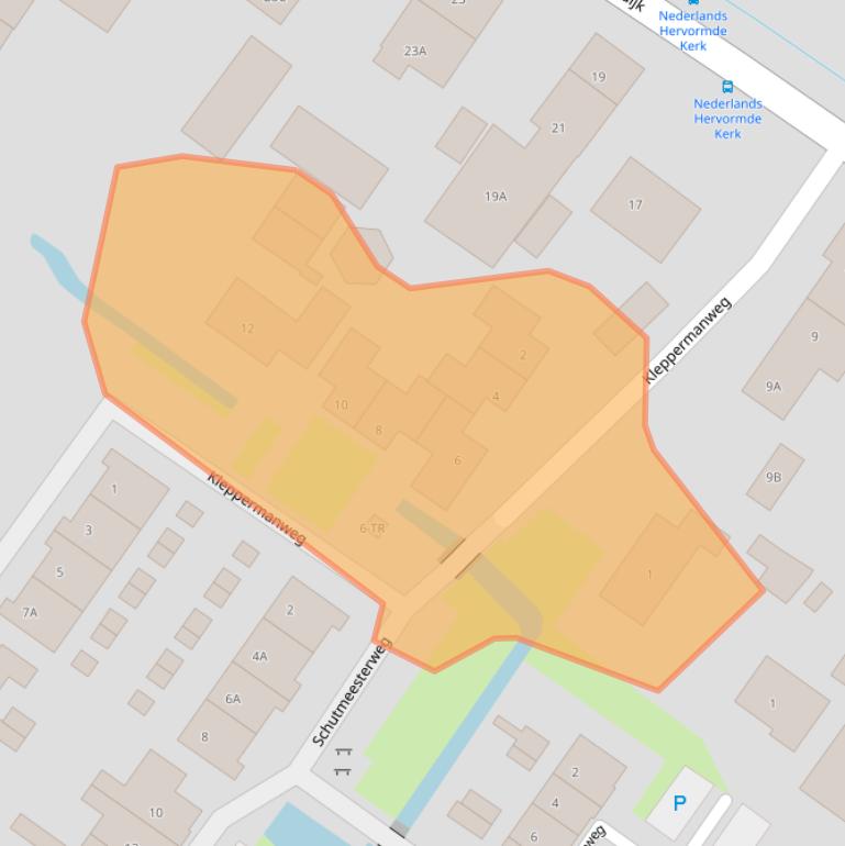 Kaart van postcodegebied 3615CH.