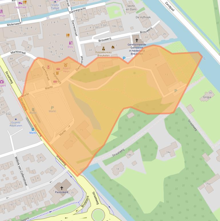 Kaart van postcodegebied 3621AB.
