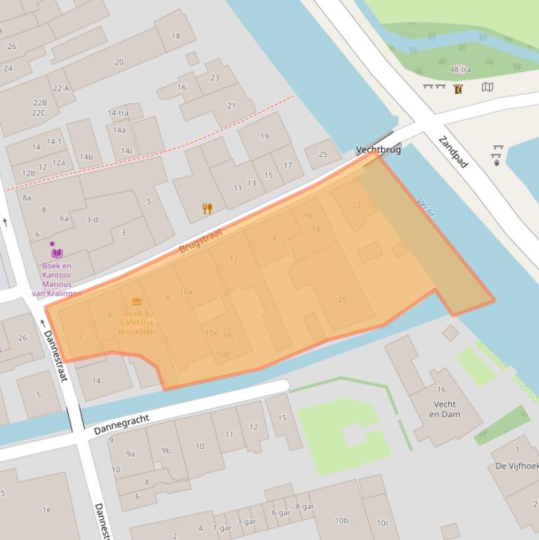 Kaart van postcodegebied 3621AH.