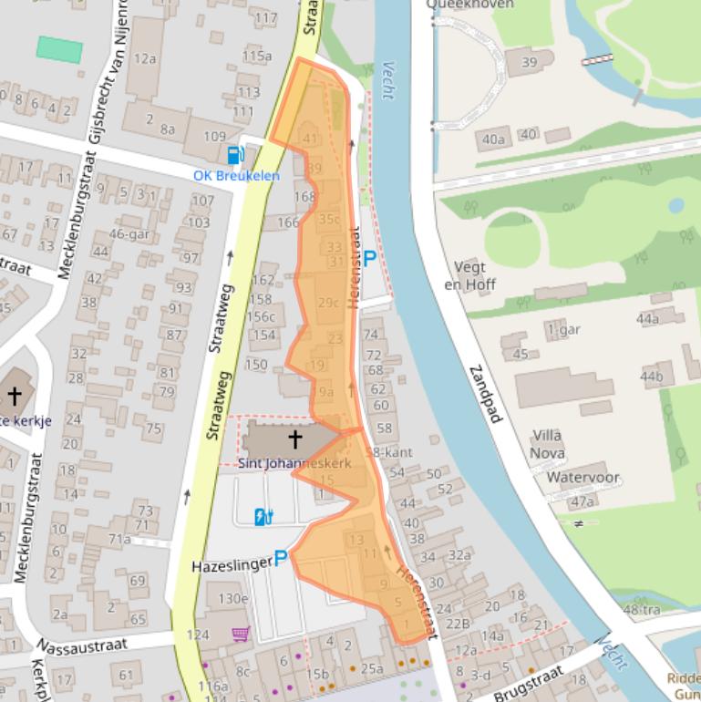 Kaart van postcodegebied 3621AP.