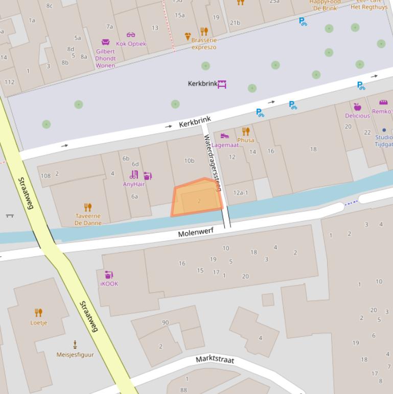 Kaart van postcodegebied 3621AW.