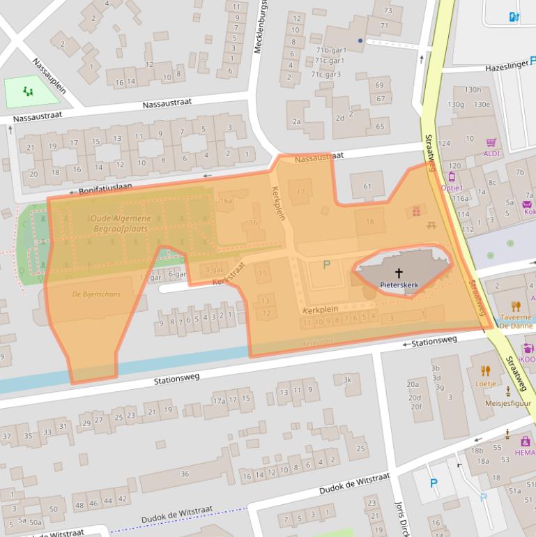 Kaart van postcodegebied 3621BA.