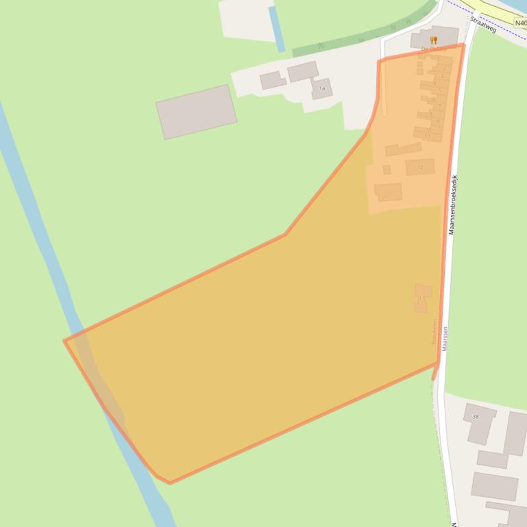 Kaart van postcodegebied 3621BD.