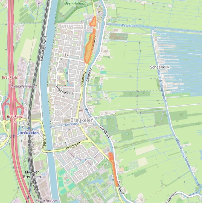 Kaart van postcodegebied 3621BM.