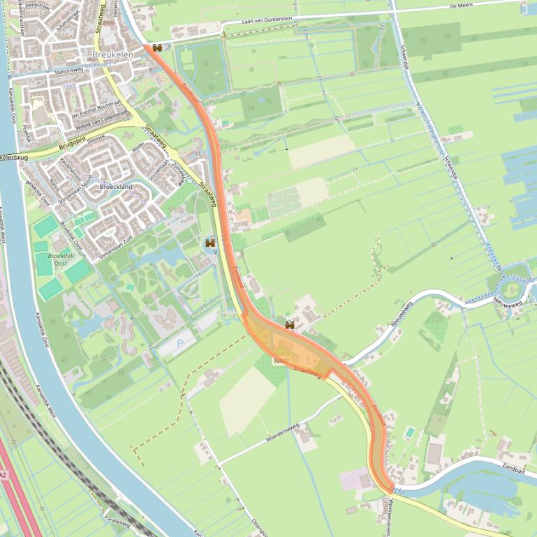 Kaart van postcodegebied 3621BP.