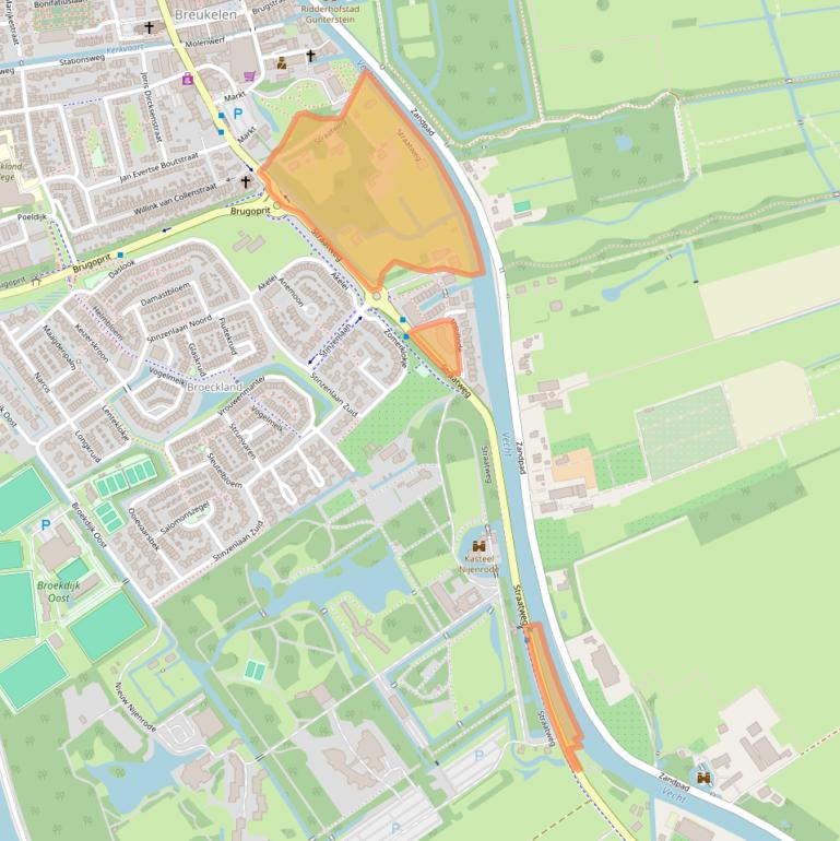 Kaart van postcodegebied 3621BR.
