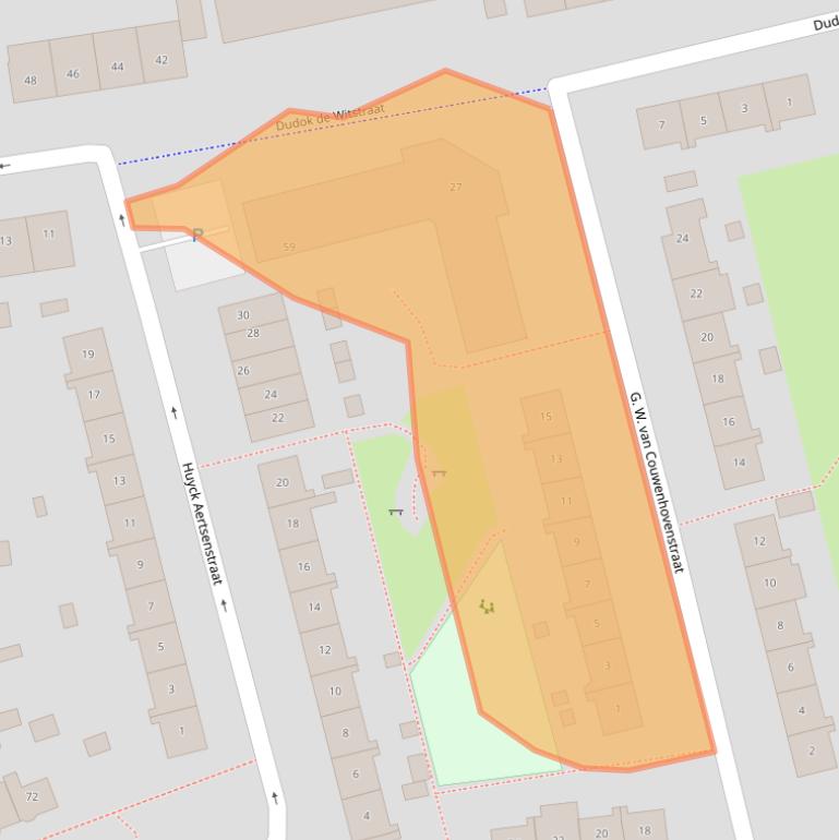 Kaart van postcodegebied 3621CC.