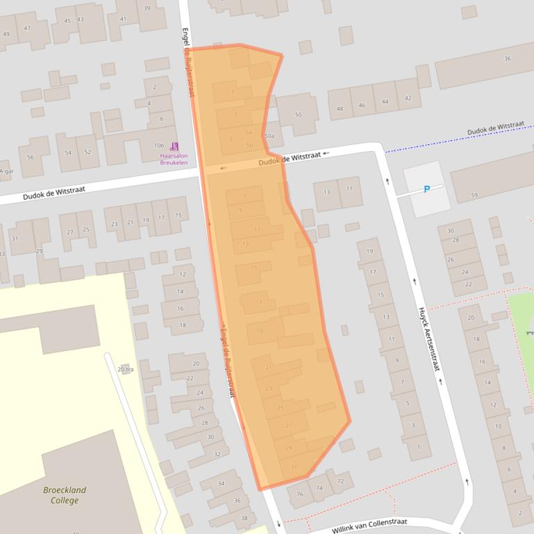 Kaart van postcodegebied 3621CT.