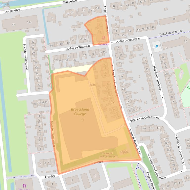 Kaart van postcodegebied 3621CV.