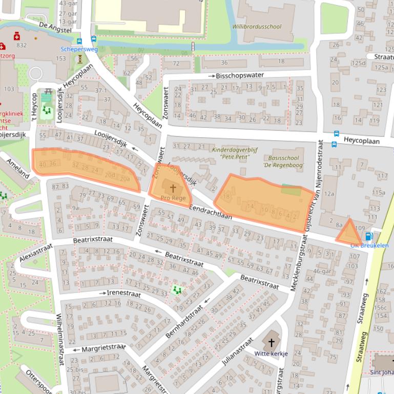 Kaart van postcodegebied 3621DG.