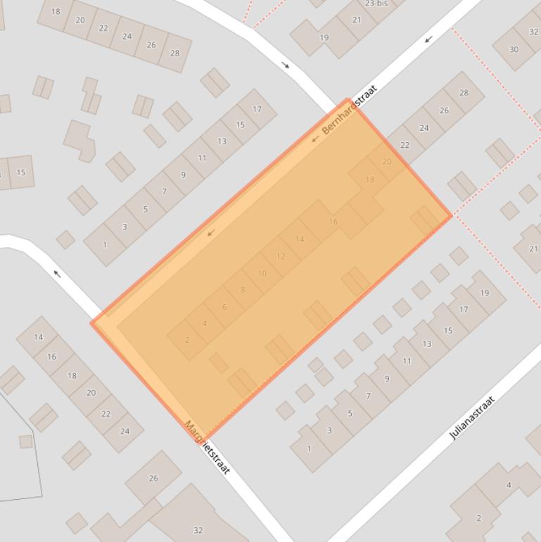 Kaart van postcodegebied 3621EN.