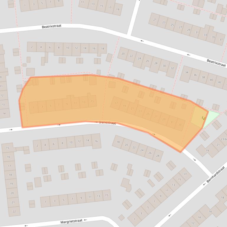 Kaart van postcodegebied 3621ER.