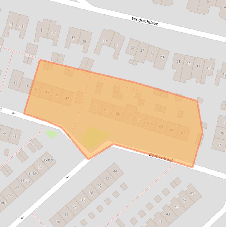 Kaart van postcodegebied 3621EV.