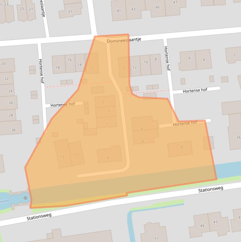 Kaart van postcodegebied 3621EZ.