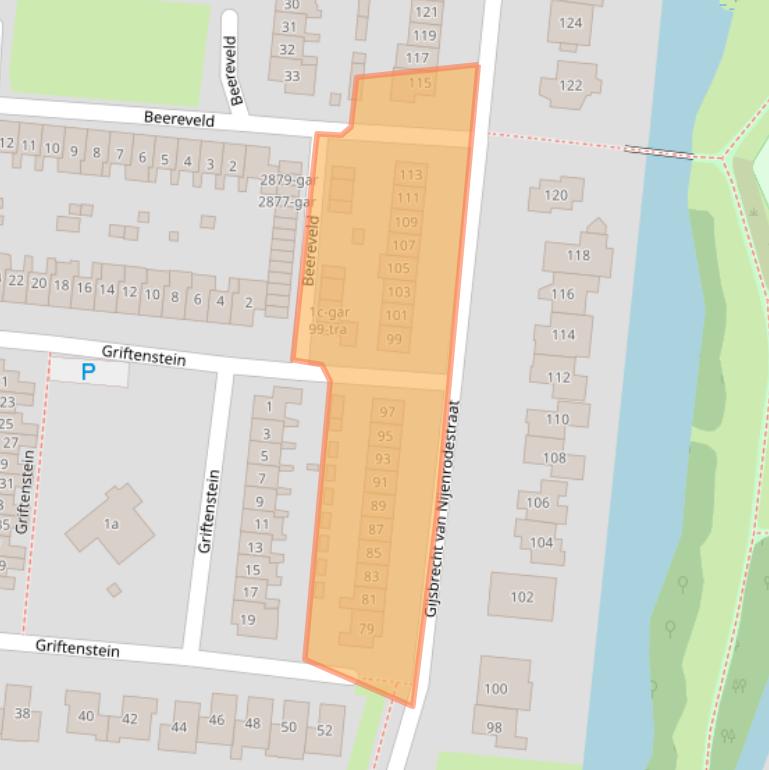 Kaart van postcodegebied 3621GG.