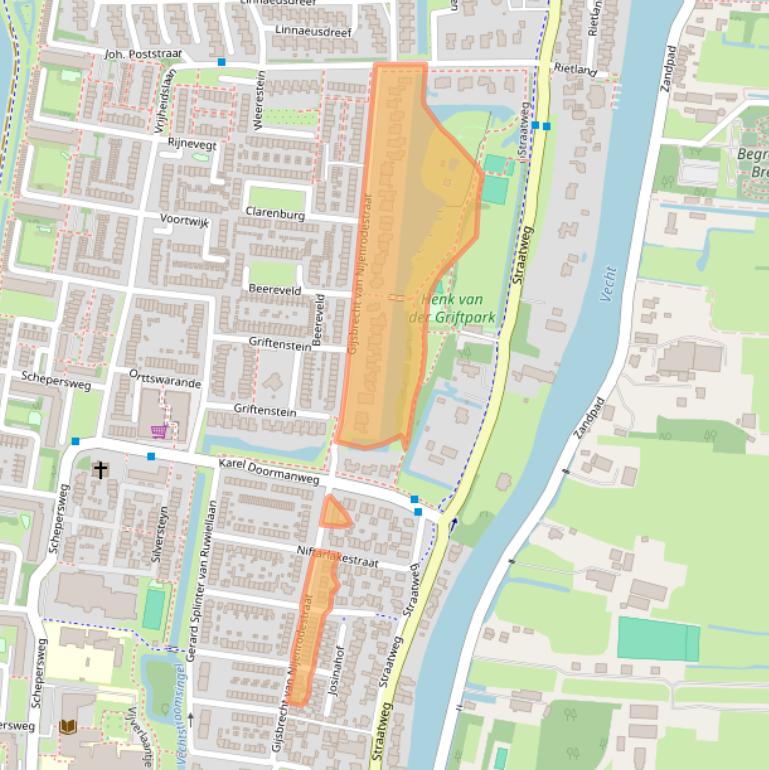 Kaart van postcodegebied 3621GM.