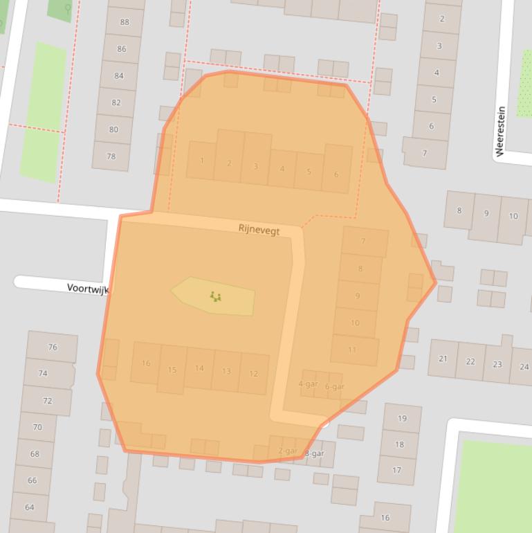 Kaart van postcodegebied 3621HS.