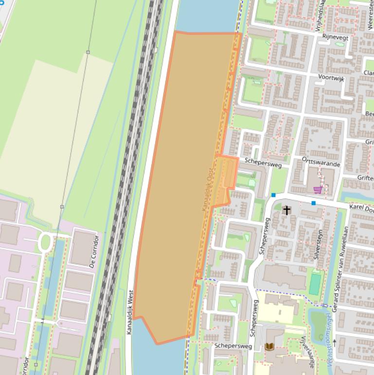 Kaart van postcodegebied 3621JS.