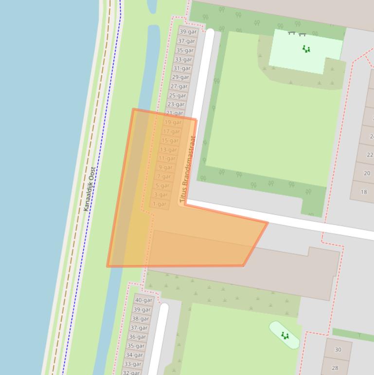 Kaart van postcodegebied 3621KA.