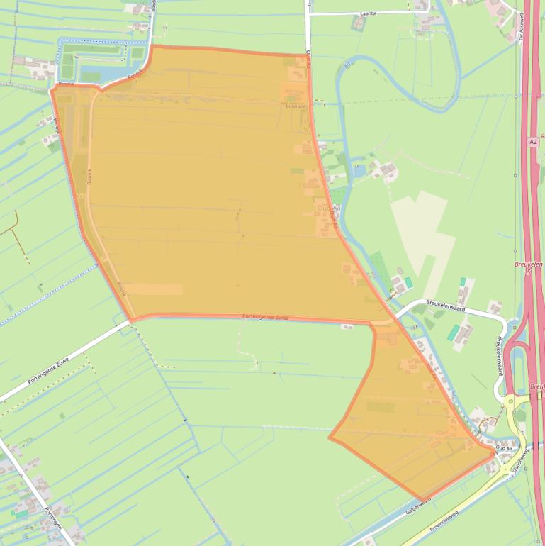 Kaart van postcodegebied 3621LA.