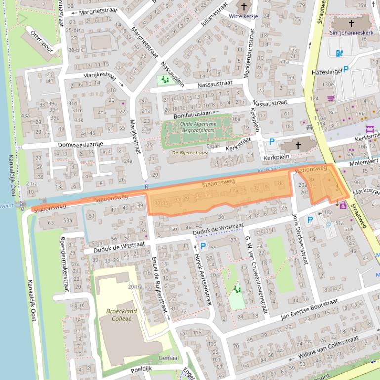 Kaart van postcodegebied 3621LJ.