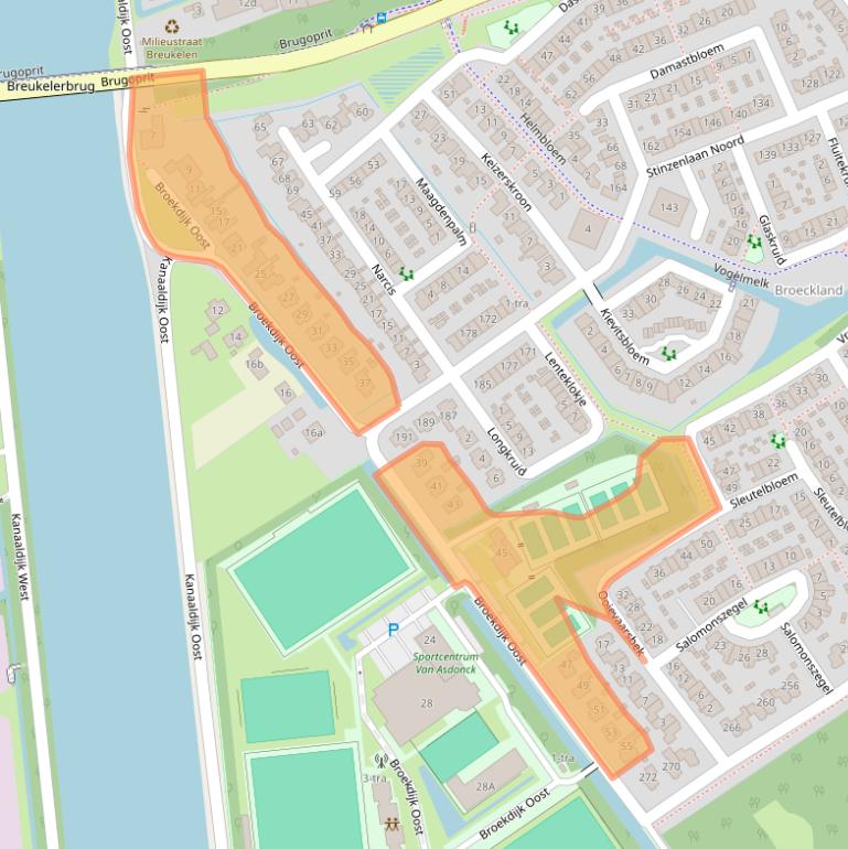 Kaart van postcodegebied 3621LM.