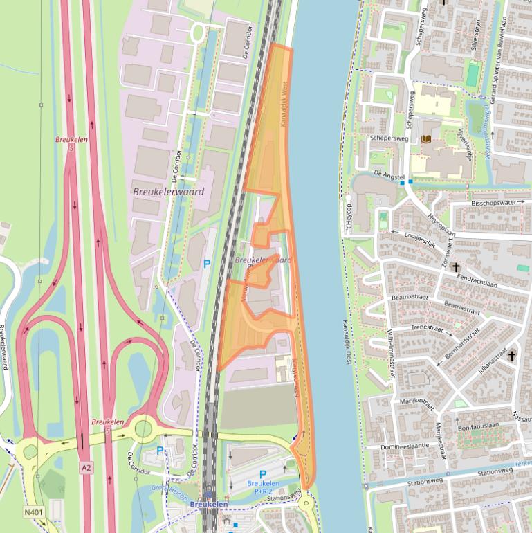 Kaart van postcodegebied 3621LP.