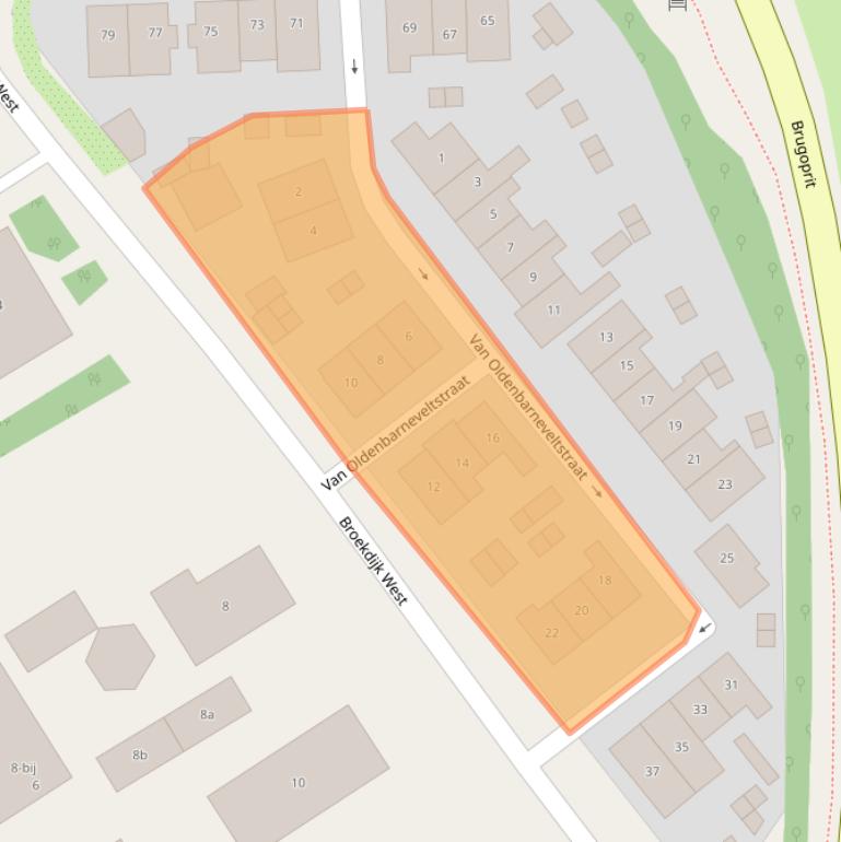 Kaart van postcodegebied 3621LT.