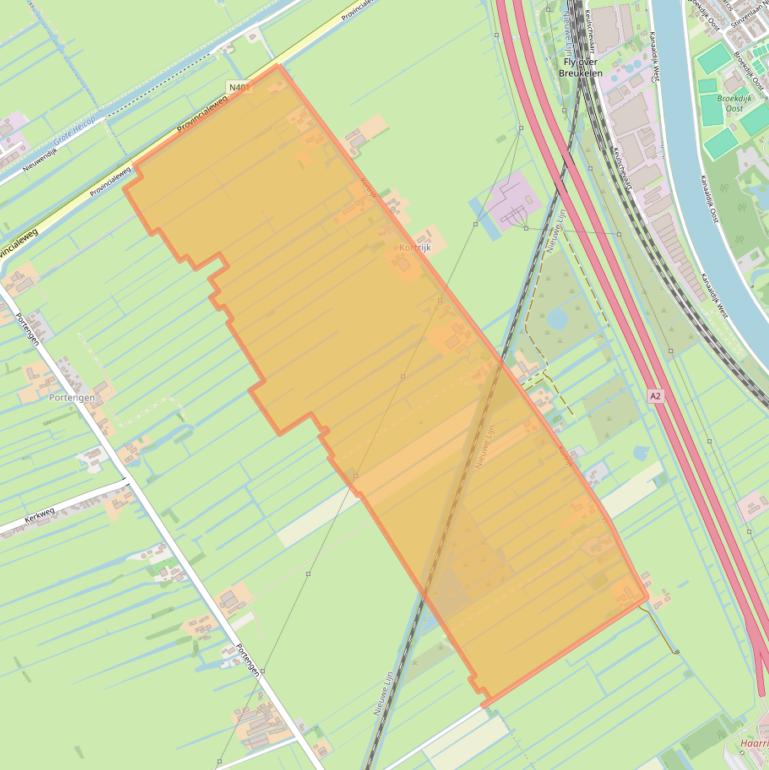 Kaart van postcodegebied 3621LX.
