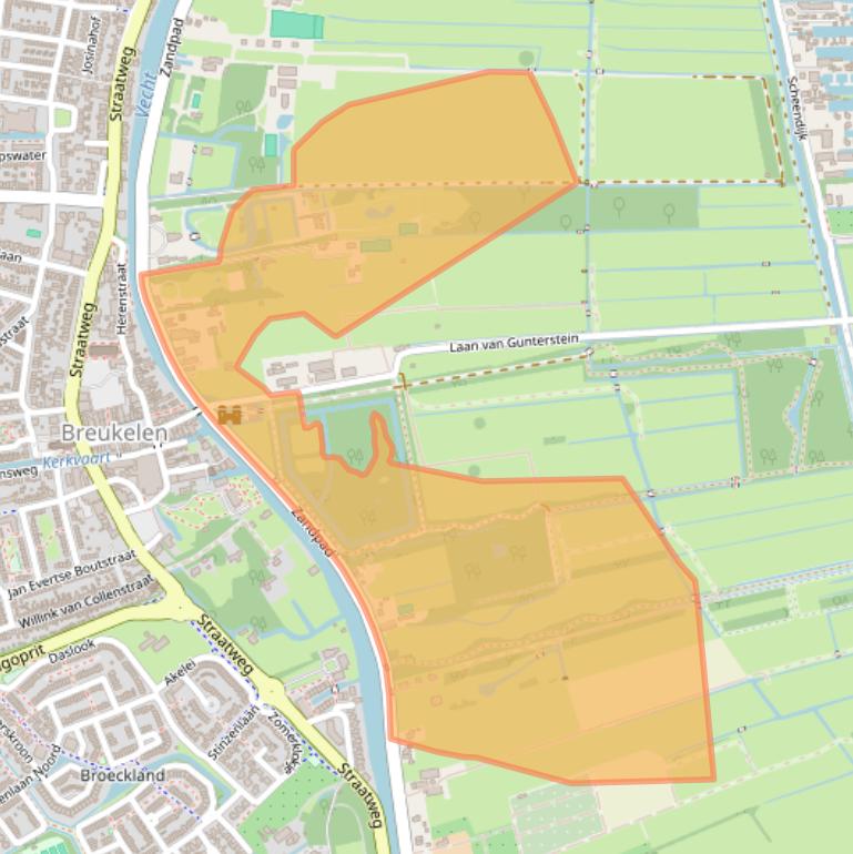 Kaart van postcodegebied 3621NE.
