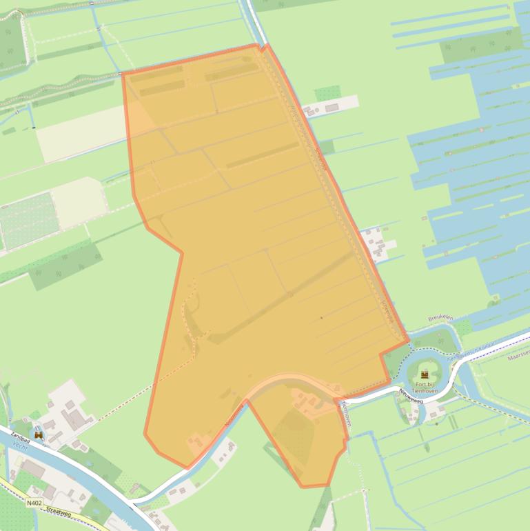 Kaart van postcodegebied 3621NL.