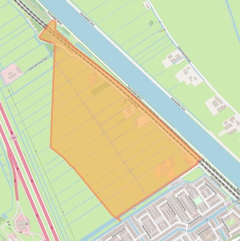 Kaart van postcodegebied 3621NS.