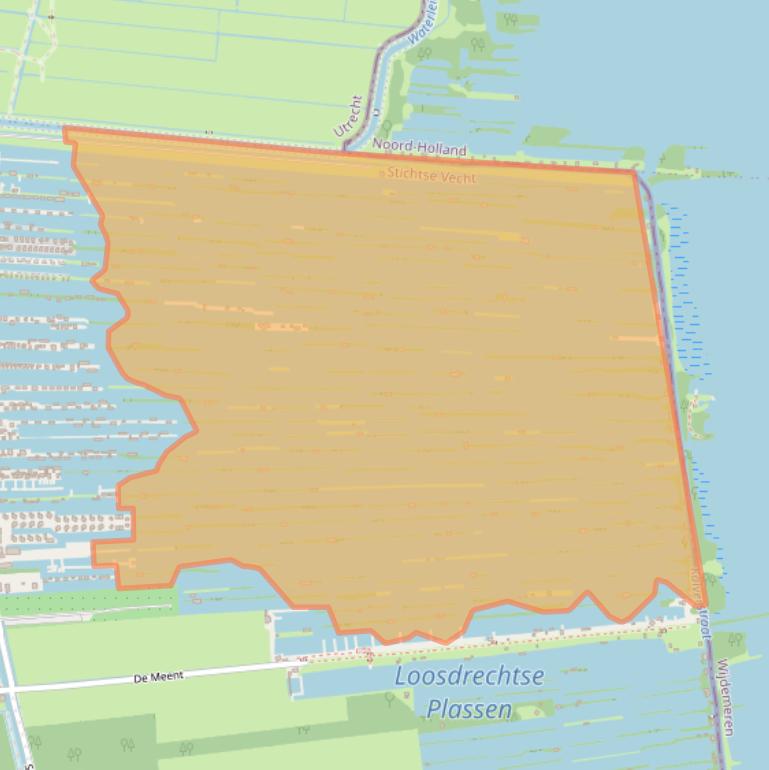 Kaart van postcodegebied 3621PN.