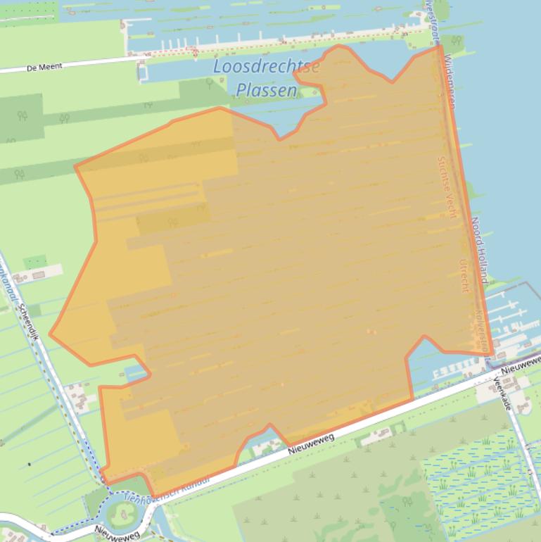 Kaart van postcodegebied 3621PZ.