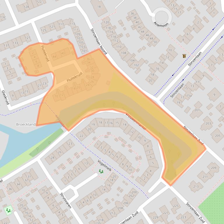 Kaart van postcodegebied 3621RJ.