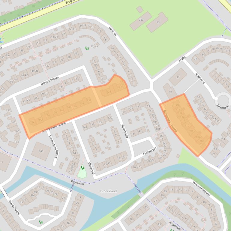 Kaart van postcodegebied 3621RK.