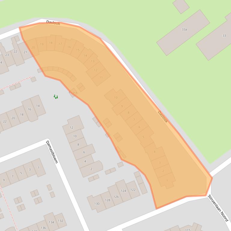 Kaart van postcodegebied 3621RP.