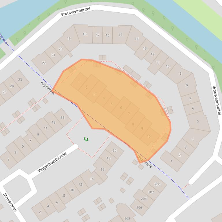 Kaart van postcodegebied 3621TP.