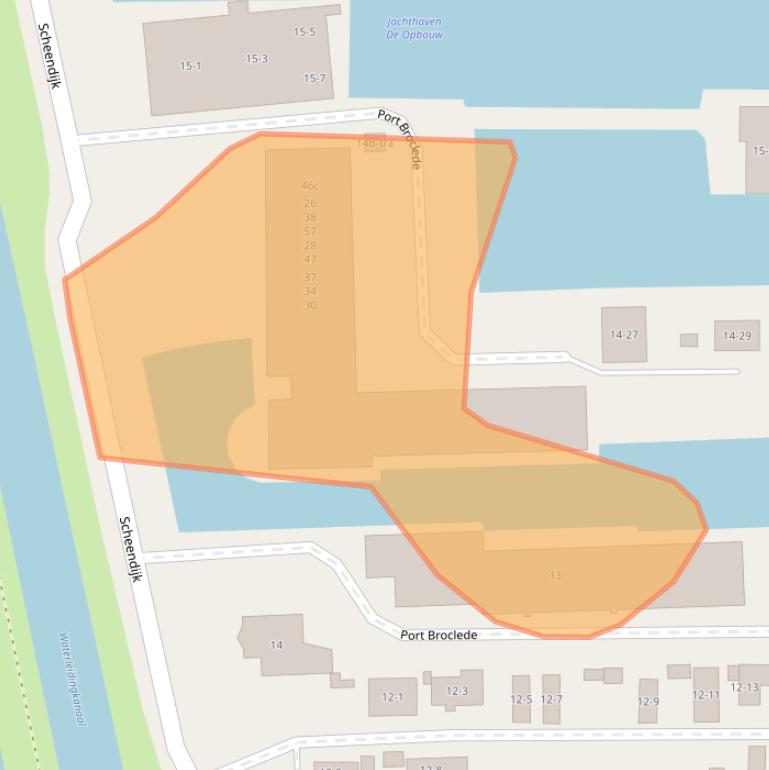 Kaart van postcodegebied 3621VP.