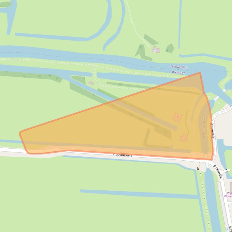 Kaart van postcodegebied 3621VR.