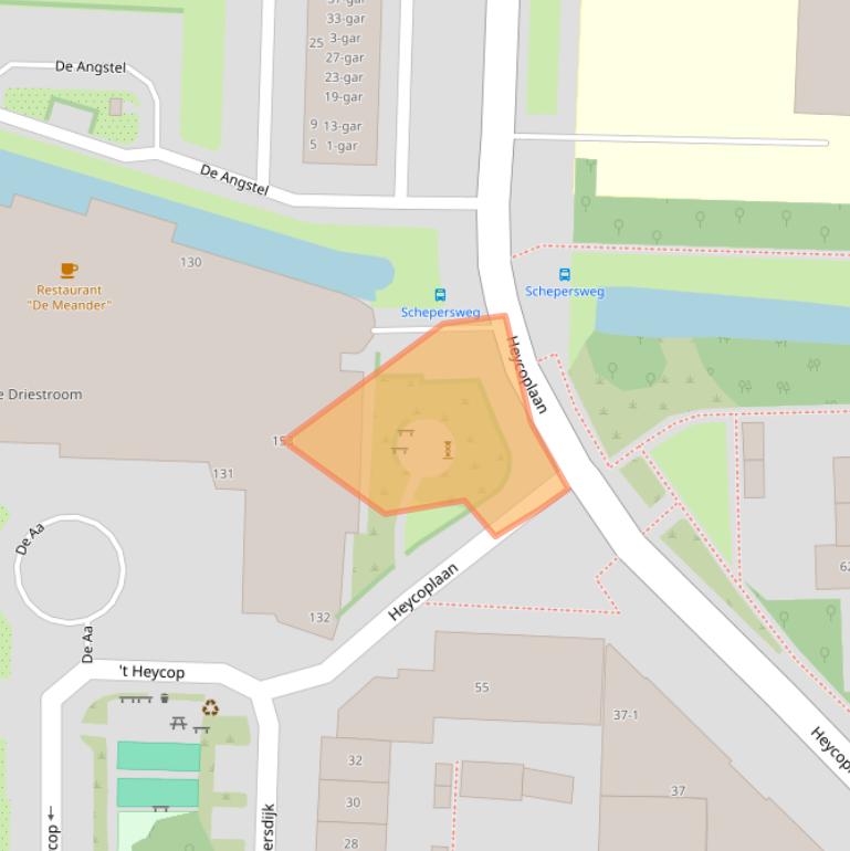 Kaart van postcodegebied 3621VT.