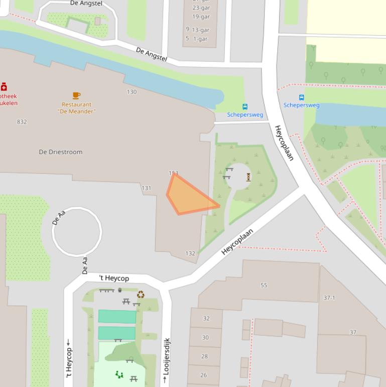 Kaart van postcodegebied 3621VV.